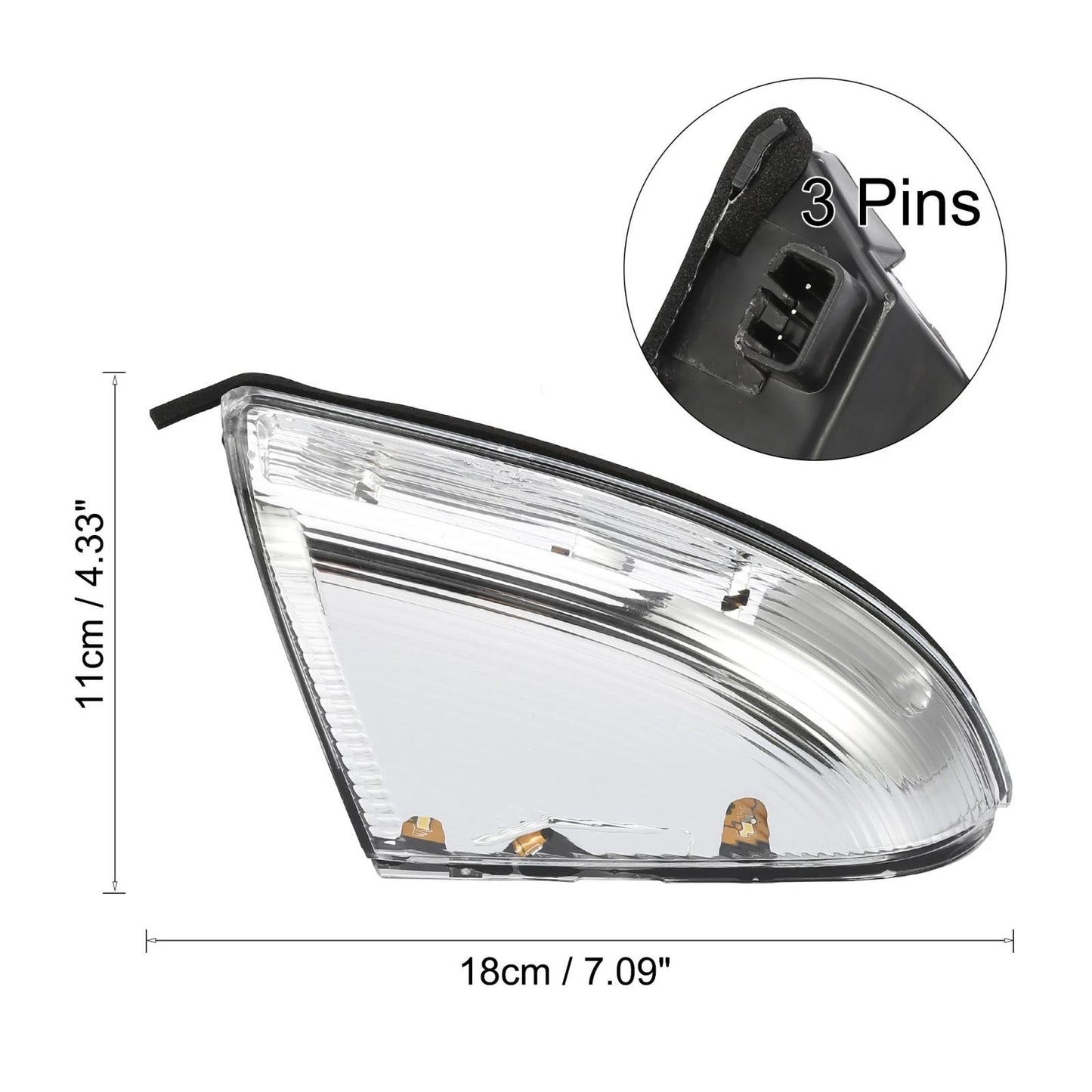 1 Pair Front Driver Passenger Mirror Turn Signal for Dodge Ram 1500 (2009-2013)