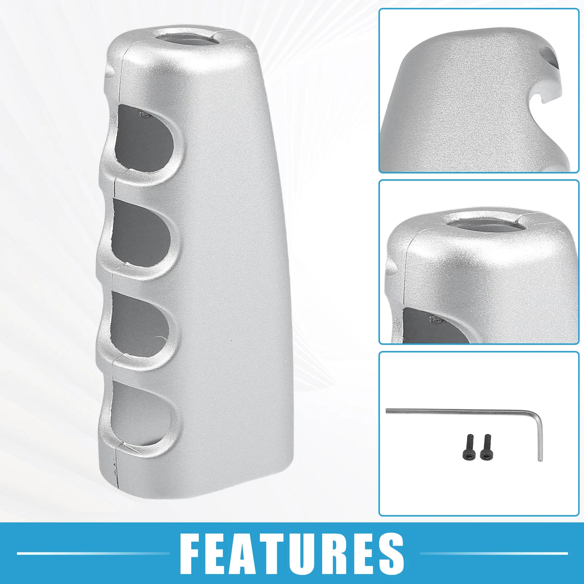 Handbrake Cover Grips for Ford Mustang (2015-2021) Silver Tone