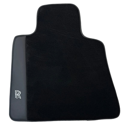 Black Floor Mats for Rolls Royce Cullinan (2018-2023) - AutoWin Leather 2 x