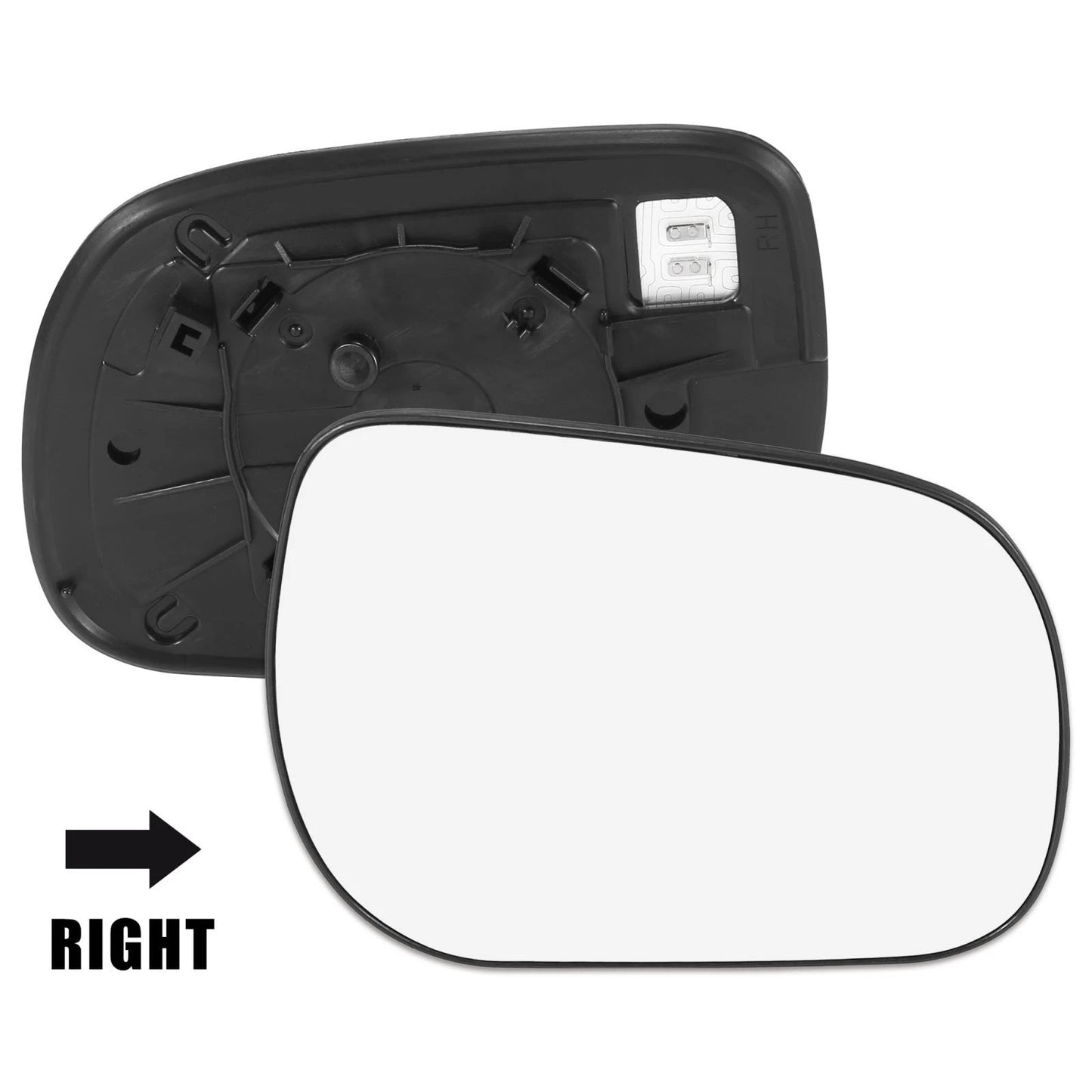 Heated Right Side Mirror Glass with Backing Plate for Toyota RAV4 (2013-2018)