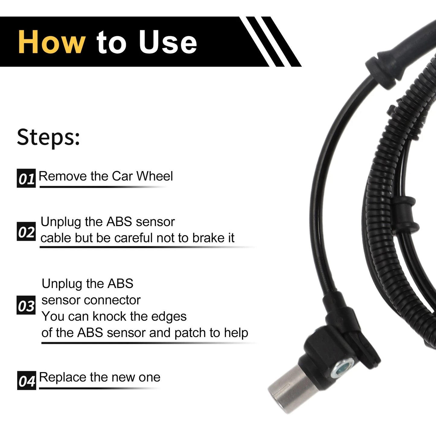 ABS Wheel Speed Sensor for Jeep TJ Front Left Right (1997-2006)