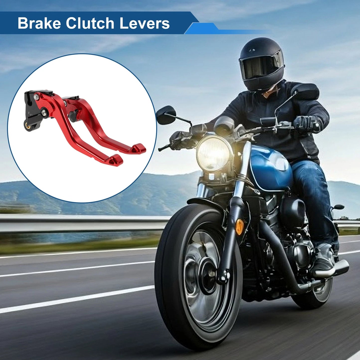 1 Pair Short Brake Clutch Levers for Kawasaki Ninja ZX-10R (2015–2024)