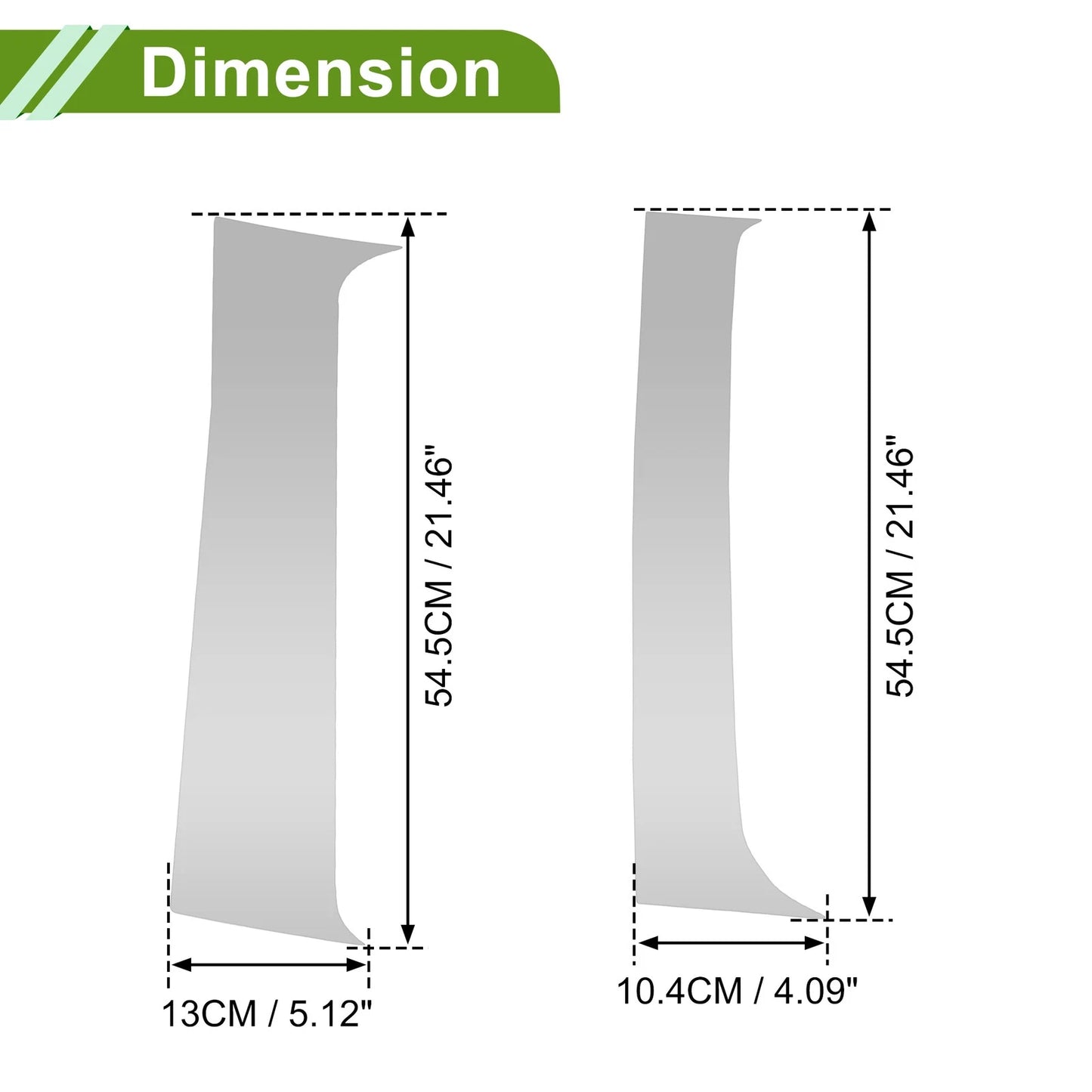 4 Pcs Door Pillar Window Trim for Chevy Silverado Silver Tone (2000-2006)