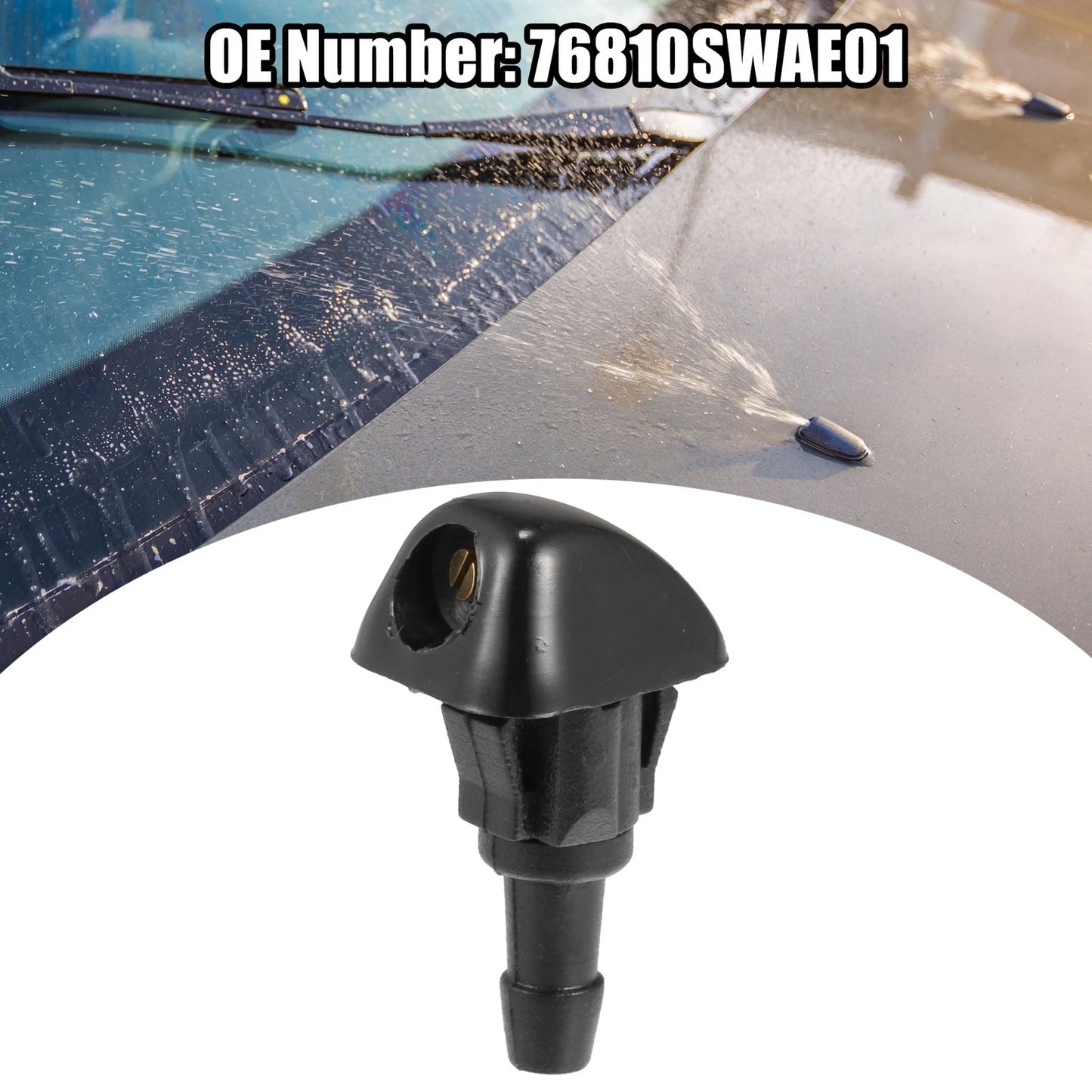 2 x Windshield Wiper Washer Nozzle Spray Jets for Honda Civic (2006-2011)