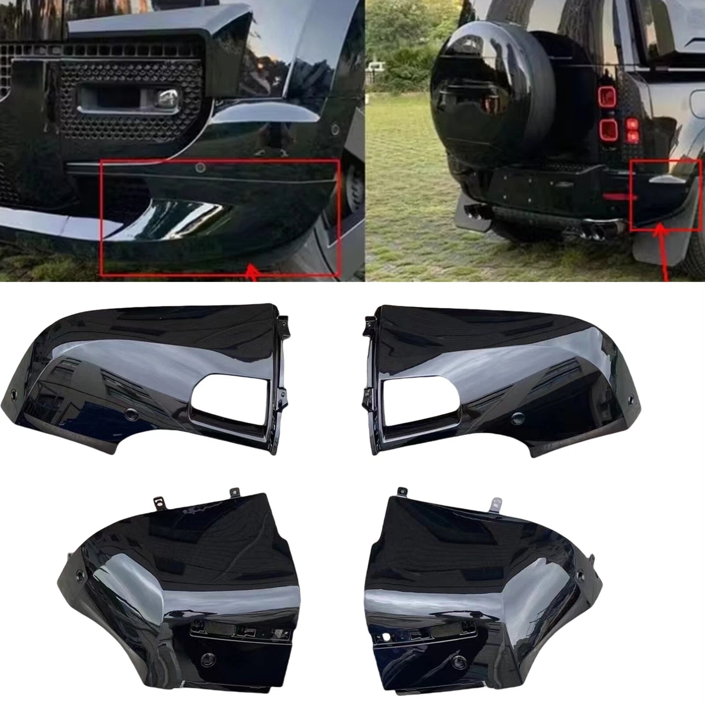 4 x Bumper Corner Covers for Land Rover Defender L663 (2020-2023)