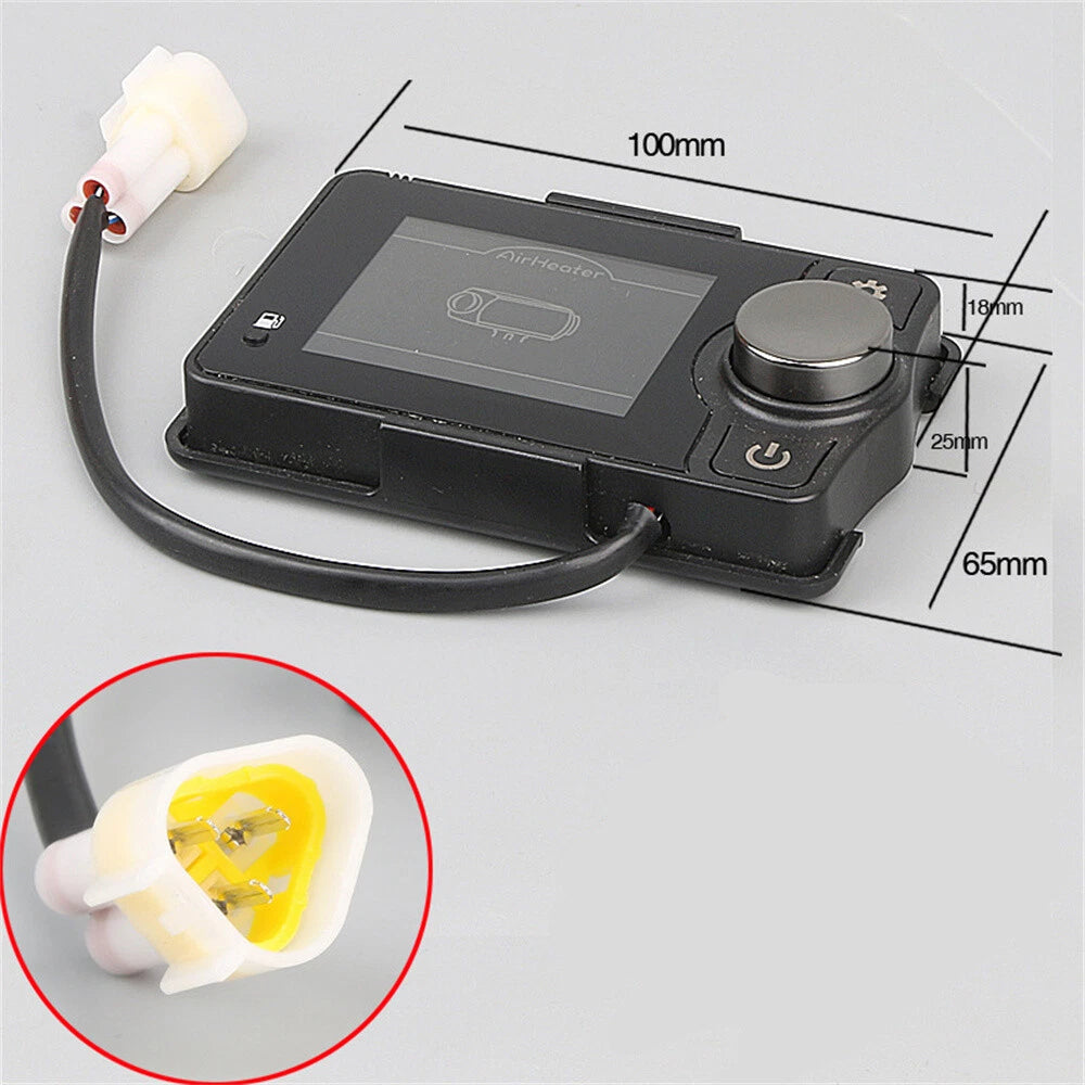 12V 5KW Air Heater LCD Monitor Switch Board Remote Control Harness for Car