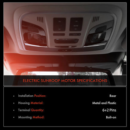 Rear Sunroof Motor w/6+2Pins for Mercedes-Benz W211 W221 S600 S65 Sedan (2002–2013)