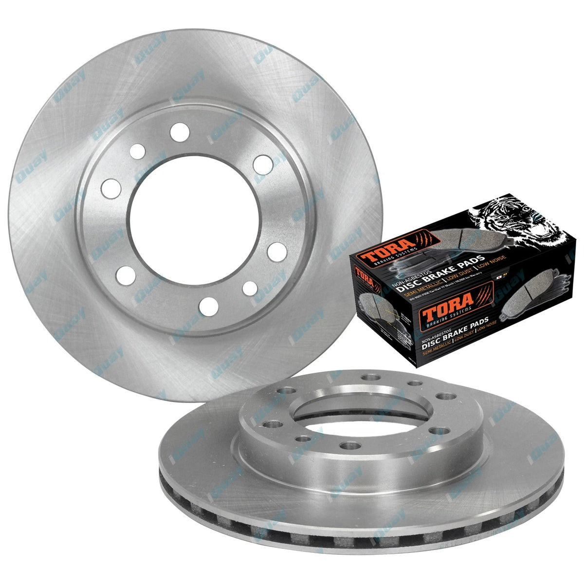 Front Disc Rotor & Brake Pad Kit for Landcruiser FJ75 HJ75 70 75 Series (84-90)