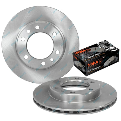 Front Disc Rotor & Brake Pad Kit for Landcruiser FJ75 HJ75 70 75 Series (84-90)