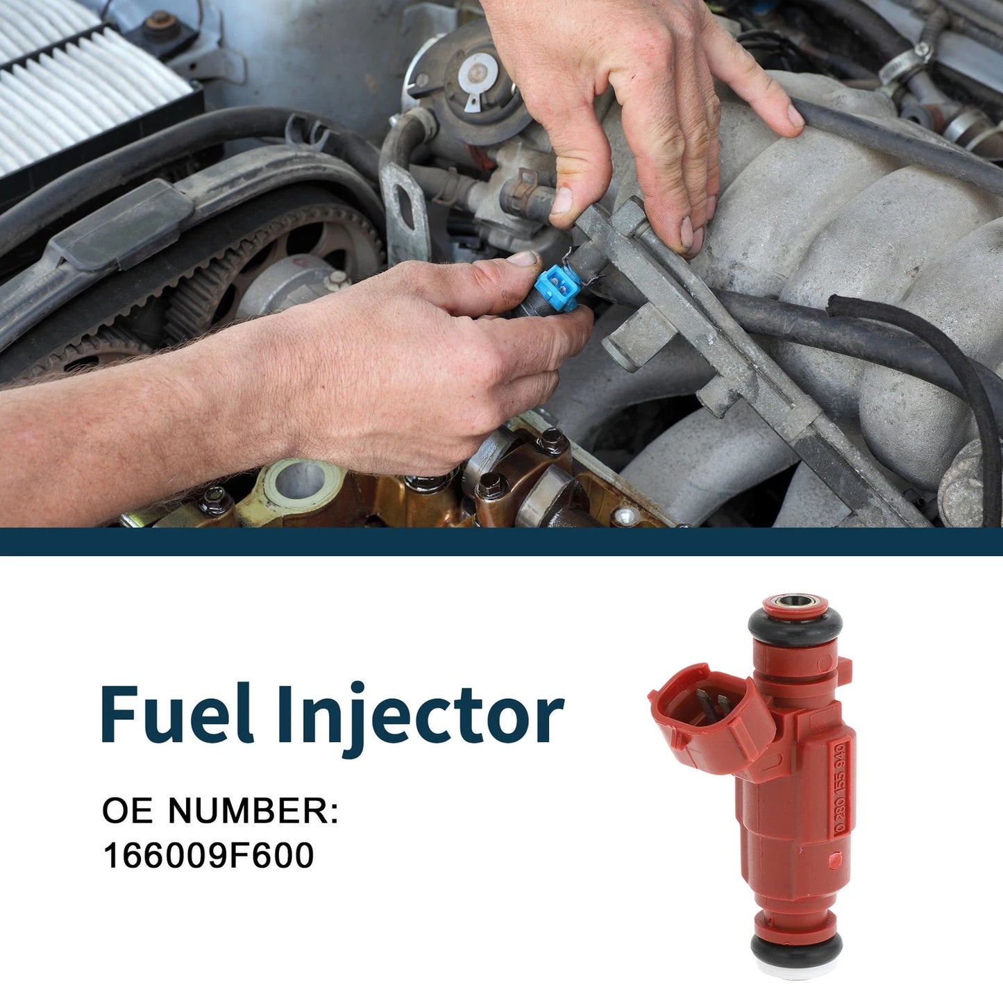 Fuel Injector for NISSAN Primera 1.6 1.8 16V (1996-2001) 1 Pc Red