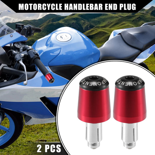 2 x Handlebar End Plug 7/8" 22mm for Honda Red