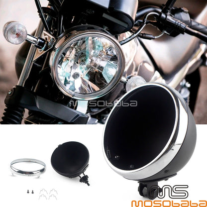 7'' Headlight Housing Bulb Bucket for Harley Softail Sportster Touring