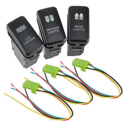 LED Light Bar & Driving Light Push Switch for Toyota Hilux (2005-2015)