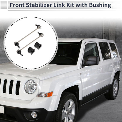 Front Stabilizer Bar Links with 2 Pcs Bushing for Jeep Patriot
