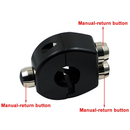 Black 7/8" 22MM Motorcycle Handlebar Switch Momentary Button