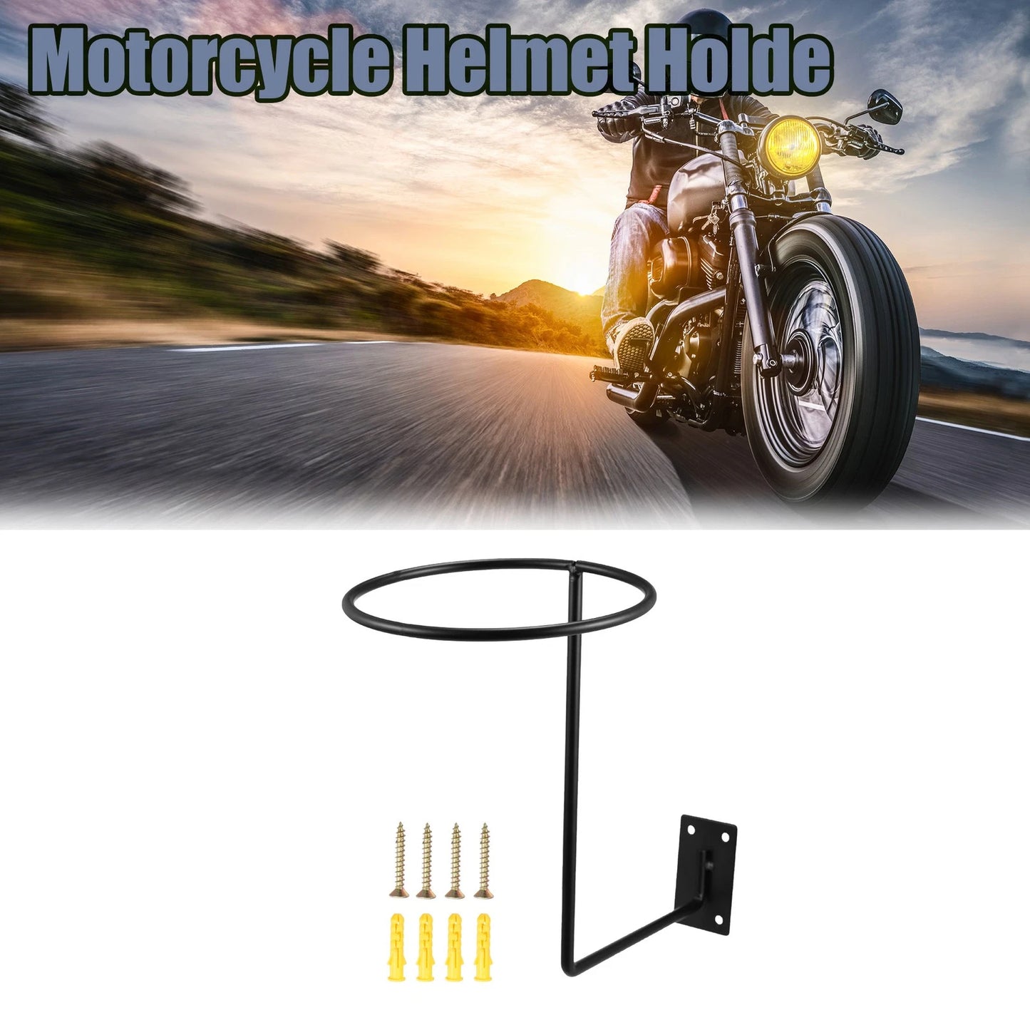 Motorcycle Helmet Holder Hanger Wall Mount Hook for Coats Hats