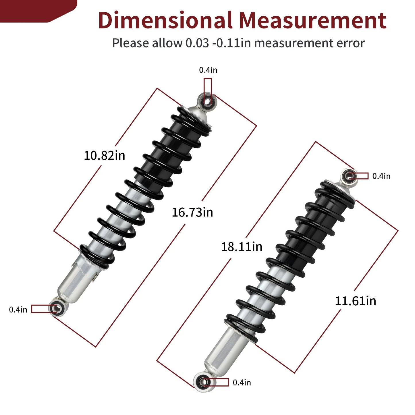 Front Rear Shocks Absorber for Honda Rancher 420 TRX420FM FE TE TM FPE FPM (2007–2013)