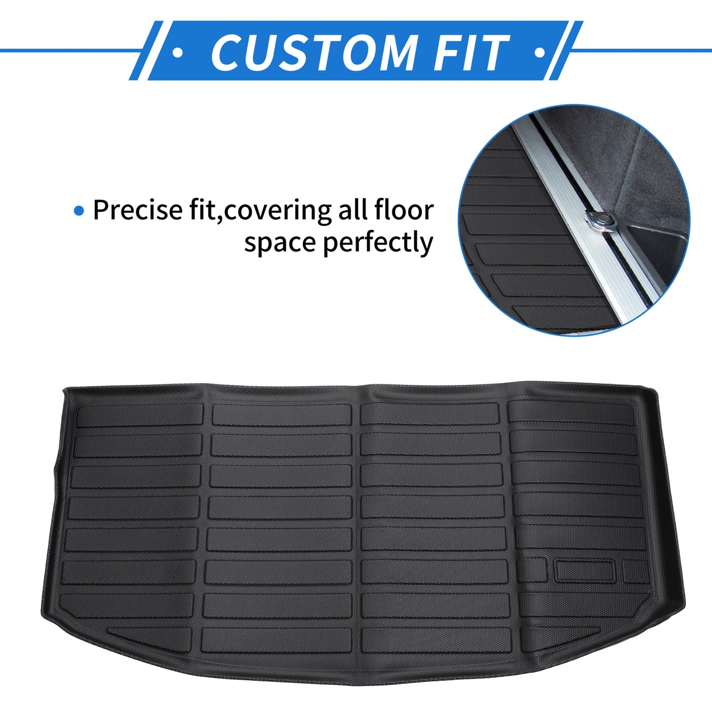 Cargo Liner Rear Trunk Mat for Mazda CX-90 2024-2025 6-8 Seats Black TPE