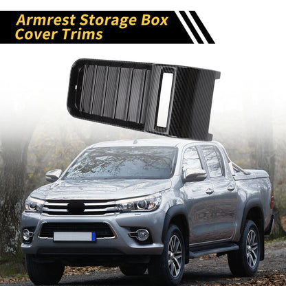 Carbon Fiber Central Armrest Storage Box Cover for Toyota Tundra (2014-2021)