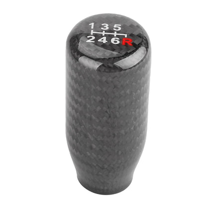 Carbon Fiber 6 Speed Gear Shift Knob w/ 8mm 10mm 12mm Adapter for MT (All Years)