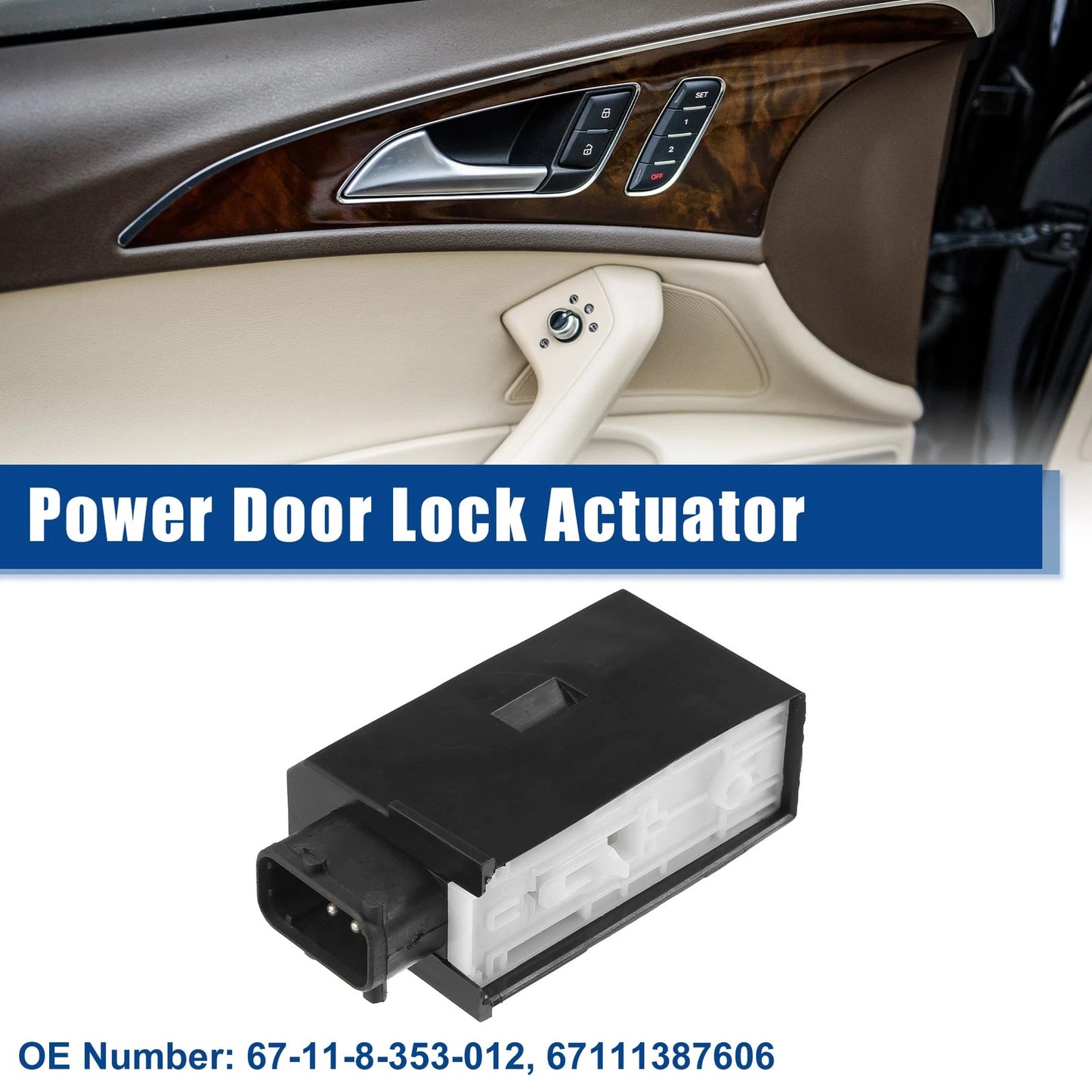 Front Left Right Door Lock Latch Actuator for BMW (2007-2013) Black White