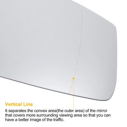 Right Side Heated White Mirror Glass for BMW 1 Series F20 F21 (2011-2019)