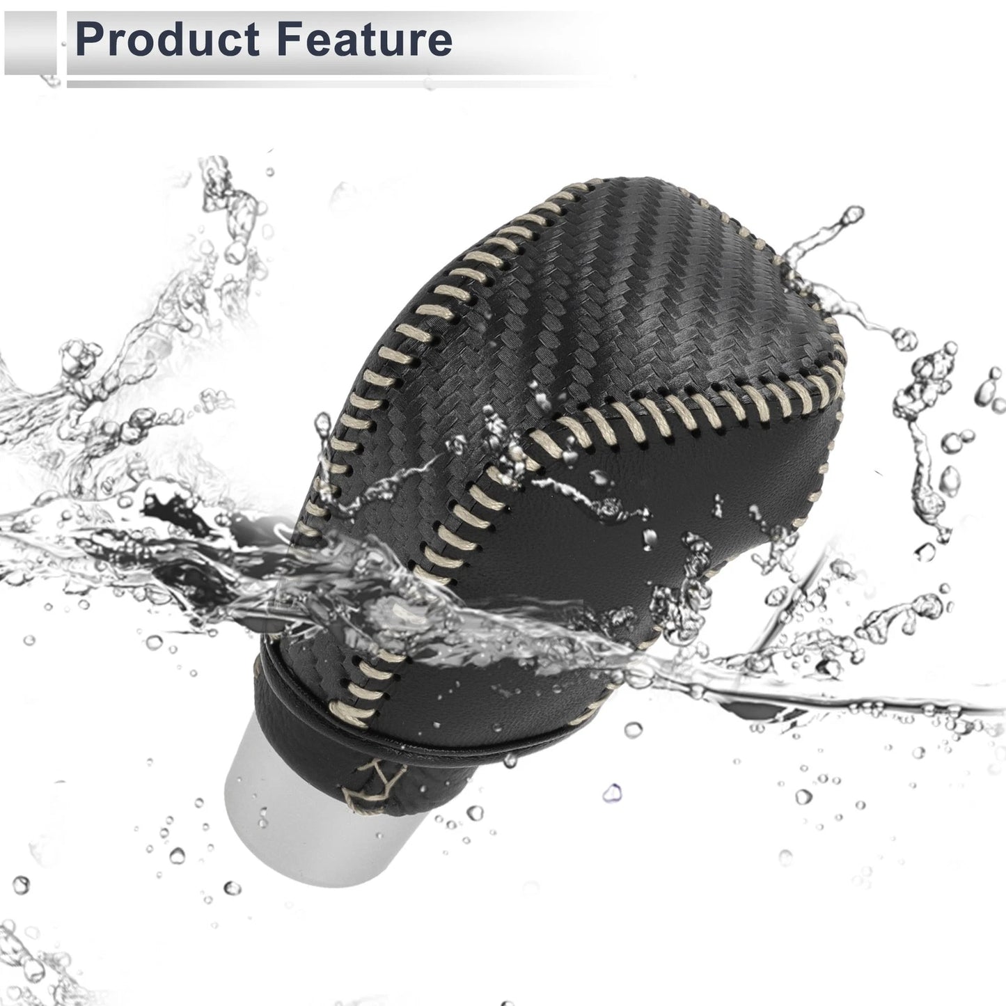 Car Gear Shift Knob Cover for Toyota Camry 2019-2022 Black Carbon Fiber