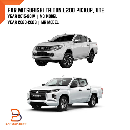 4PC Matte Black Door Handle Insert Cup Bowl for Mitsubishi Triton Ute (15-23)