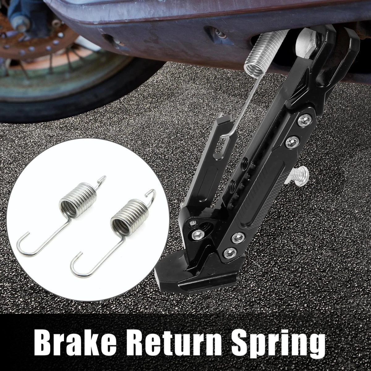 2pc 8cm Silver Tone Metal Motorcycle Brake Pedal Return Spring for Honda CG125