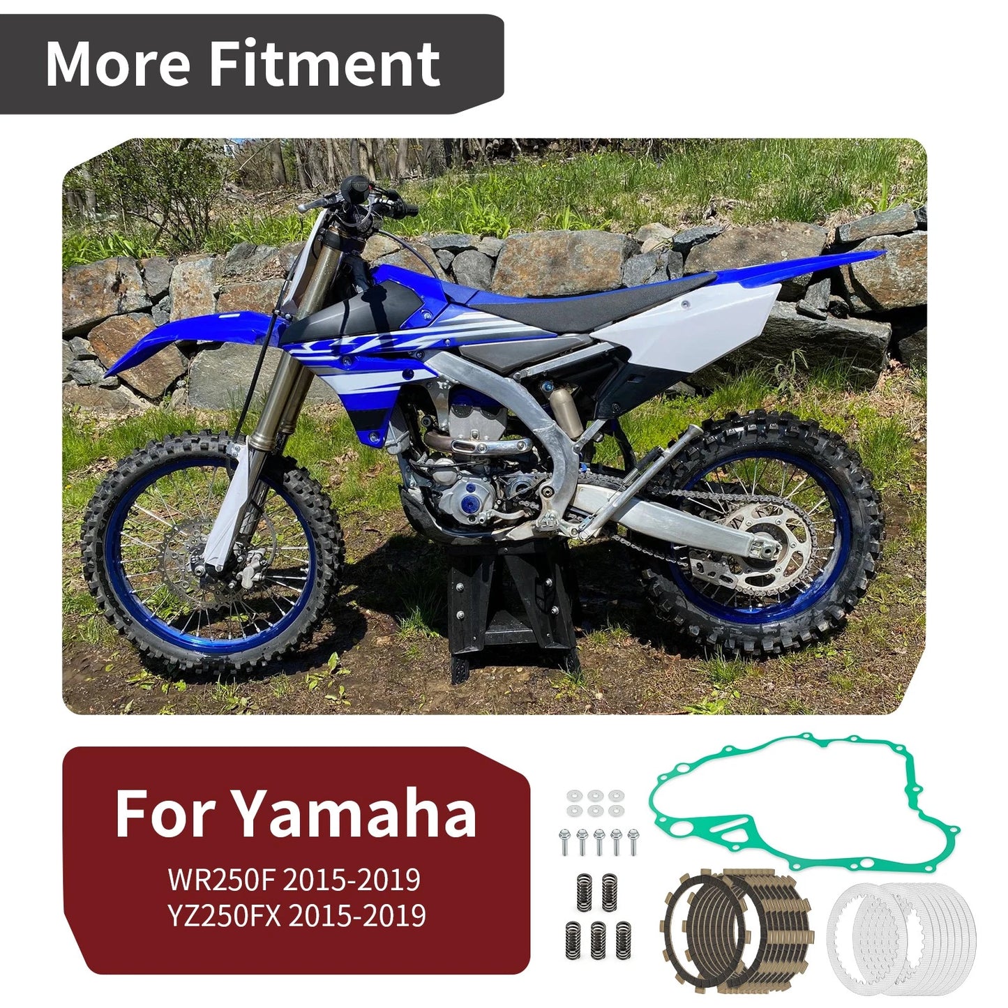 Clutch Friction Plates & Springs Gaskets Kit for Yamaha YZ250FX/WR250F (2015-2019)