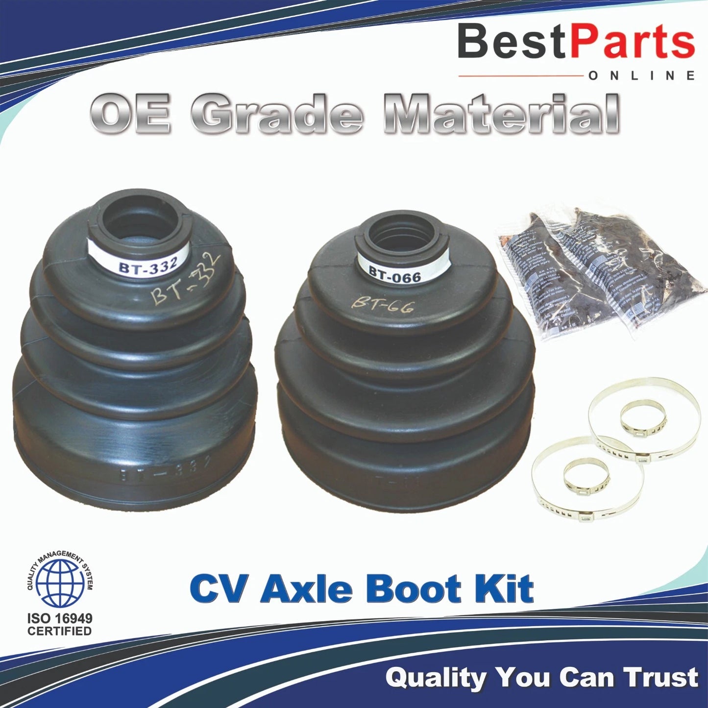 2 x CV Axle Boot Front Inner & Outer for Honda Accord (1990–1999)