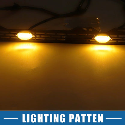 LED Grille Light with Bracket for Toyota Tundra (2014-2020) Amber Clear