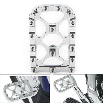 2 x Chrome MX Style Large Brake Pedal Pad Covers for Harley Electra Glide, Softail