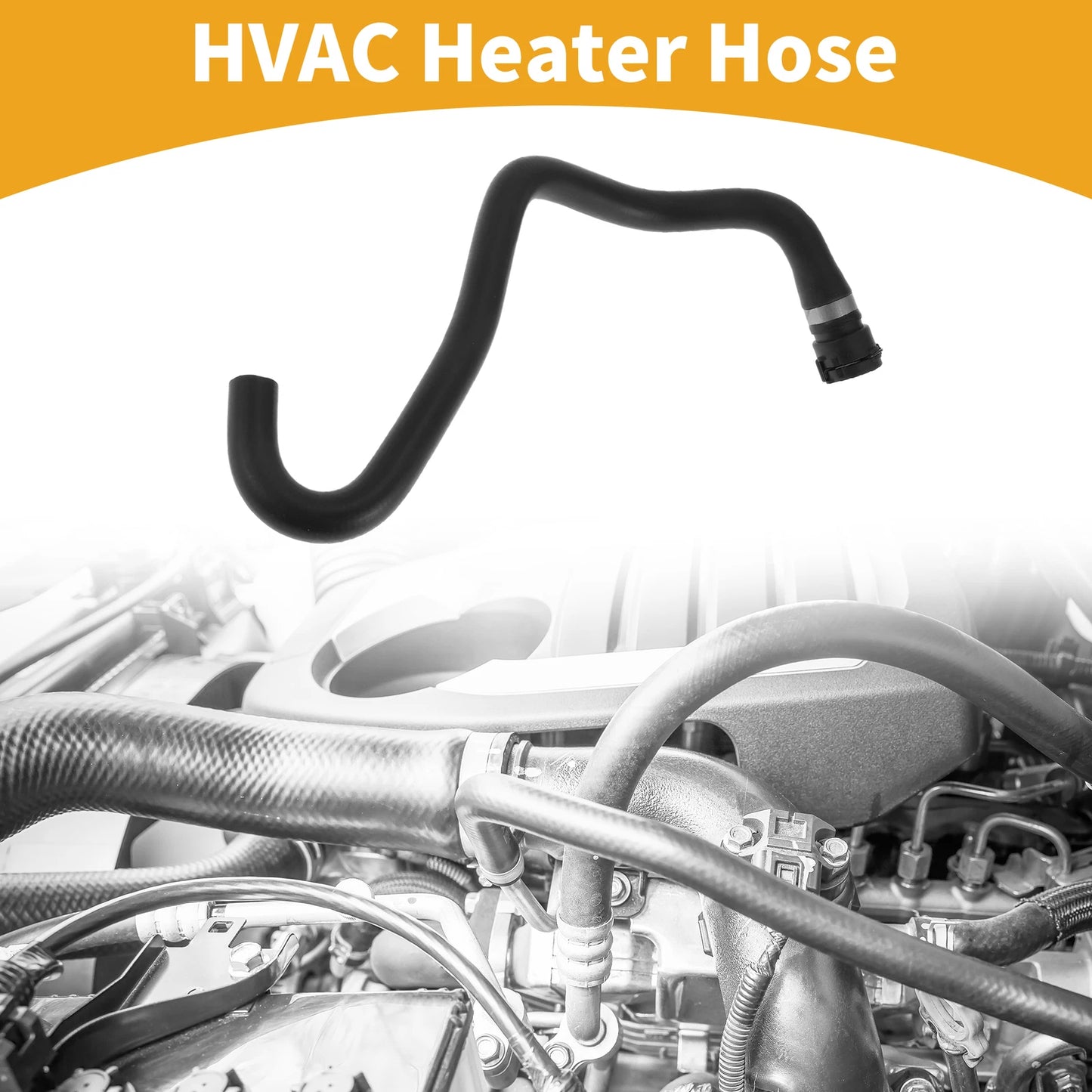 Heater Hose for BMW 3 Series E46 2000-2007 (2 x Rubber Black)