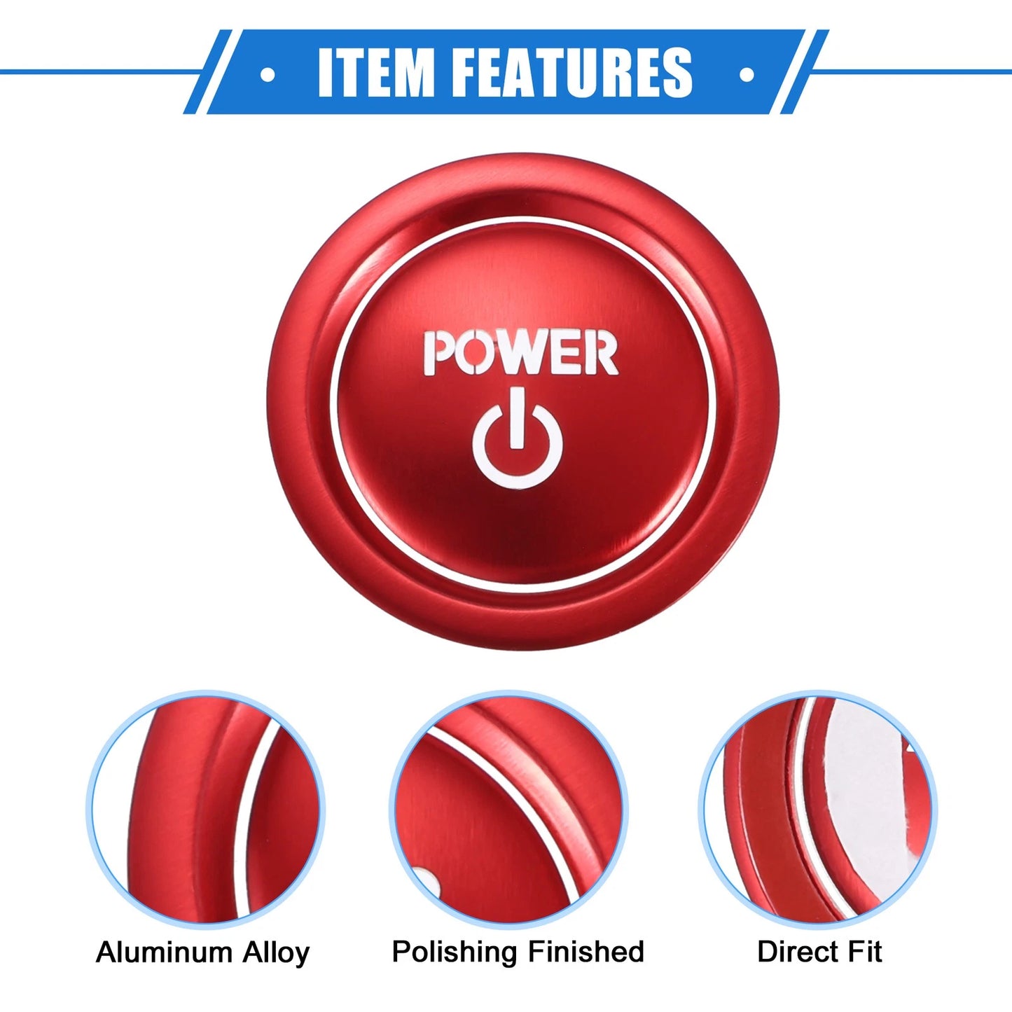 2 x Car Engine Start Ignition Power Button Covers for Toyota Sienna (2022-2023)
