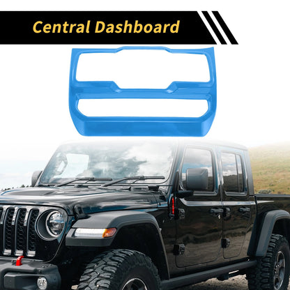 Light Blue Dashboard Center Control Panel Cover for Jeep Wrangler (2018-2023)