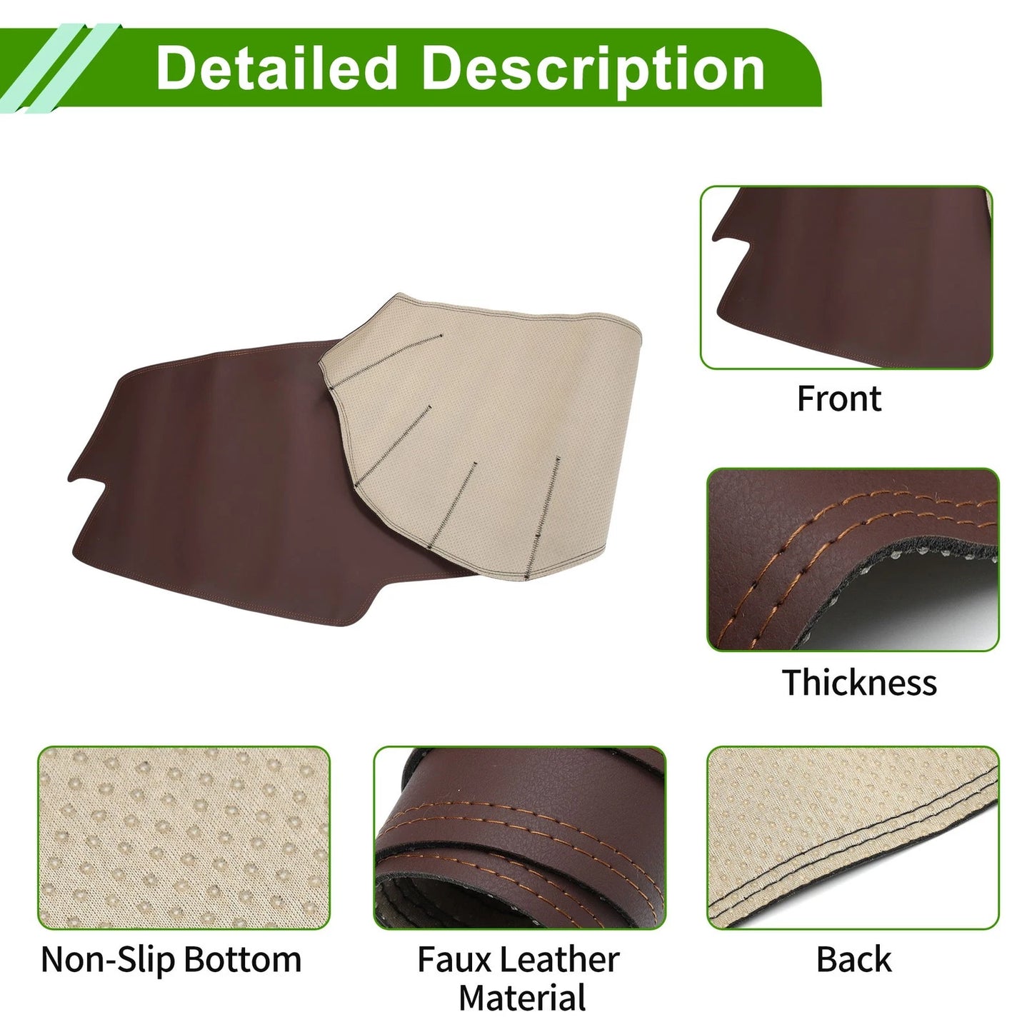 Dashboard Cover Mat for BMW X5 X6 2019-2022 - Brown Dash Cover