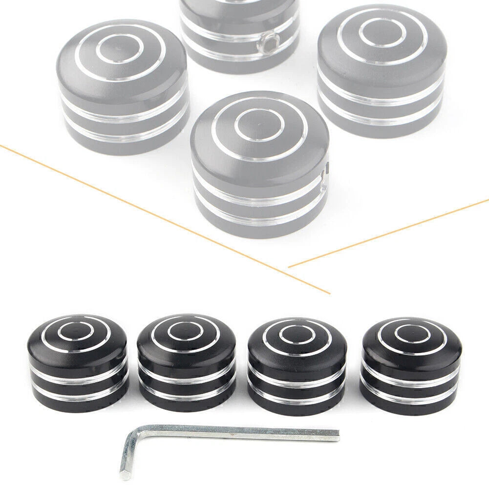 4 x Black Head Bolt Covers for Harley Sportster 883 XL (1986-2017) & Twin Cam (1999-2017)