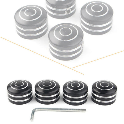 4 x Black Head Bolt Covers for Harley Sportster 883 XL (1986-2017) & Twin Cam (1999-2017)