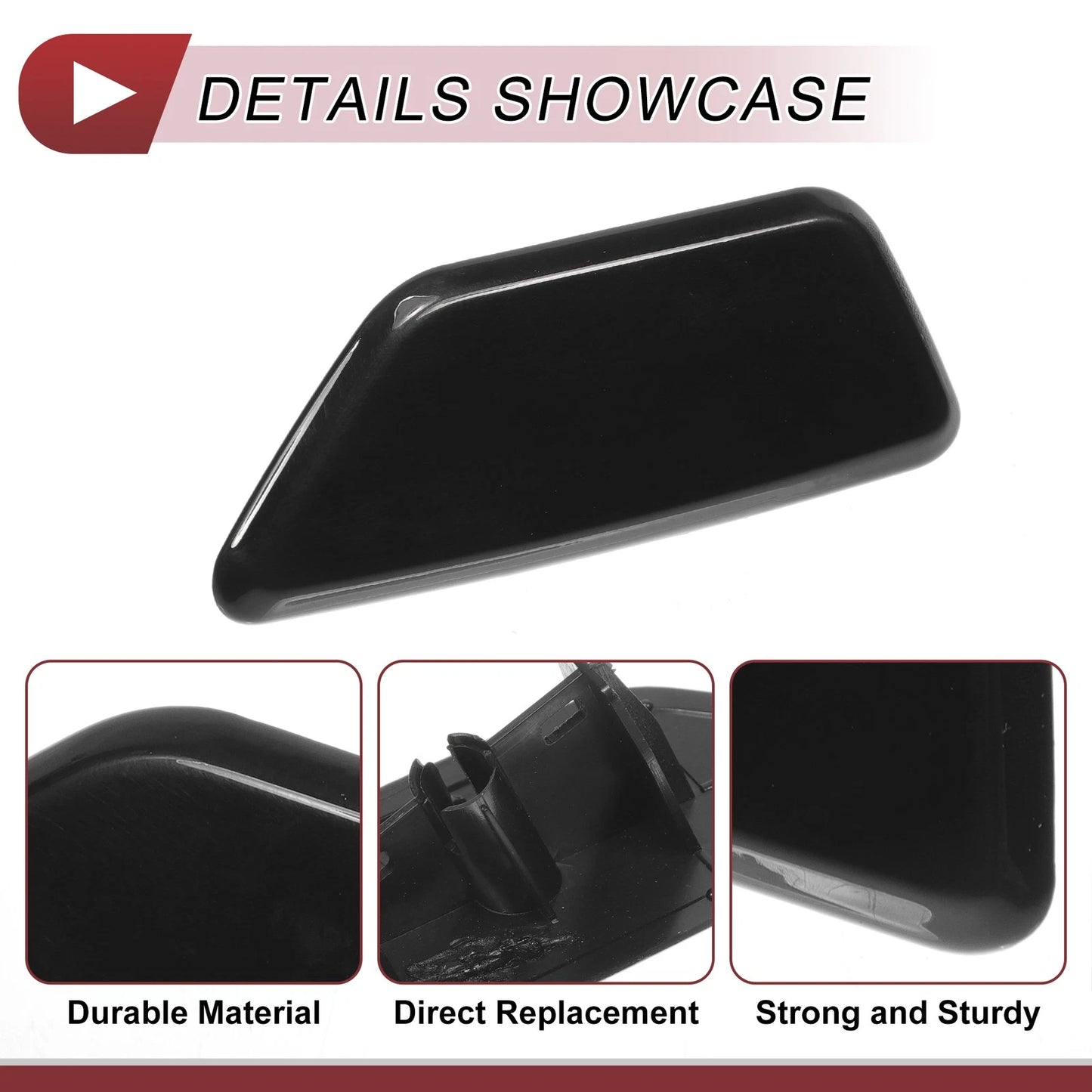 Front Left Washer Nozzle Cover for Subaru Legacy (2010-2014) Black