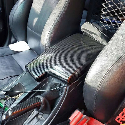 Carbon Fiber Armrest Lid Cover Trim 1x for BMW 3er (2005–2013)