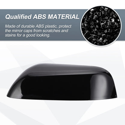 Left Side Rearview Mirror Cover Cap Gloss Black for Ford Explorer (2016-2019)