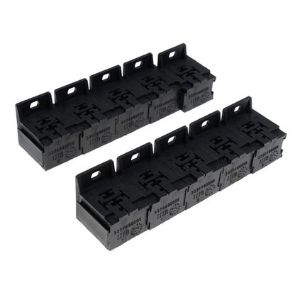10 x 5Pin Relay Socket Connectors w/ 50 x 6.3mm Terminals for 12V/24V Systems
