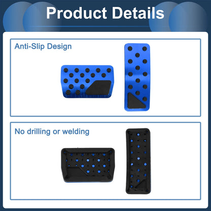 Automatic Foot Accelerator Pedal Covers  Blue for Jeep Wrangler (2018-2024)