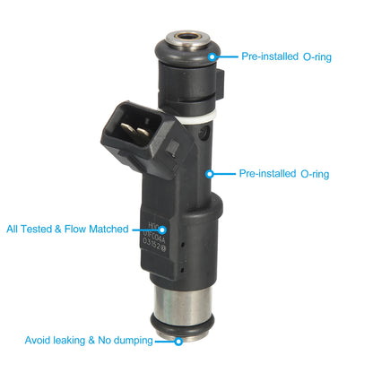 Fuel Injector 1 Pcs for Peugeot 406 407 607 608, Citroen C8 2.2L (2000-2010)