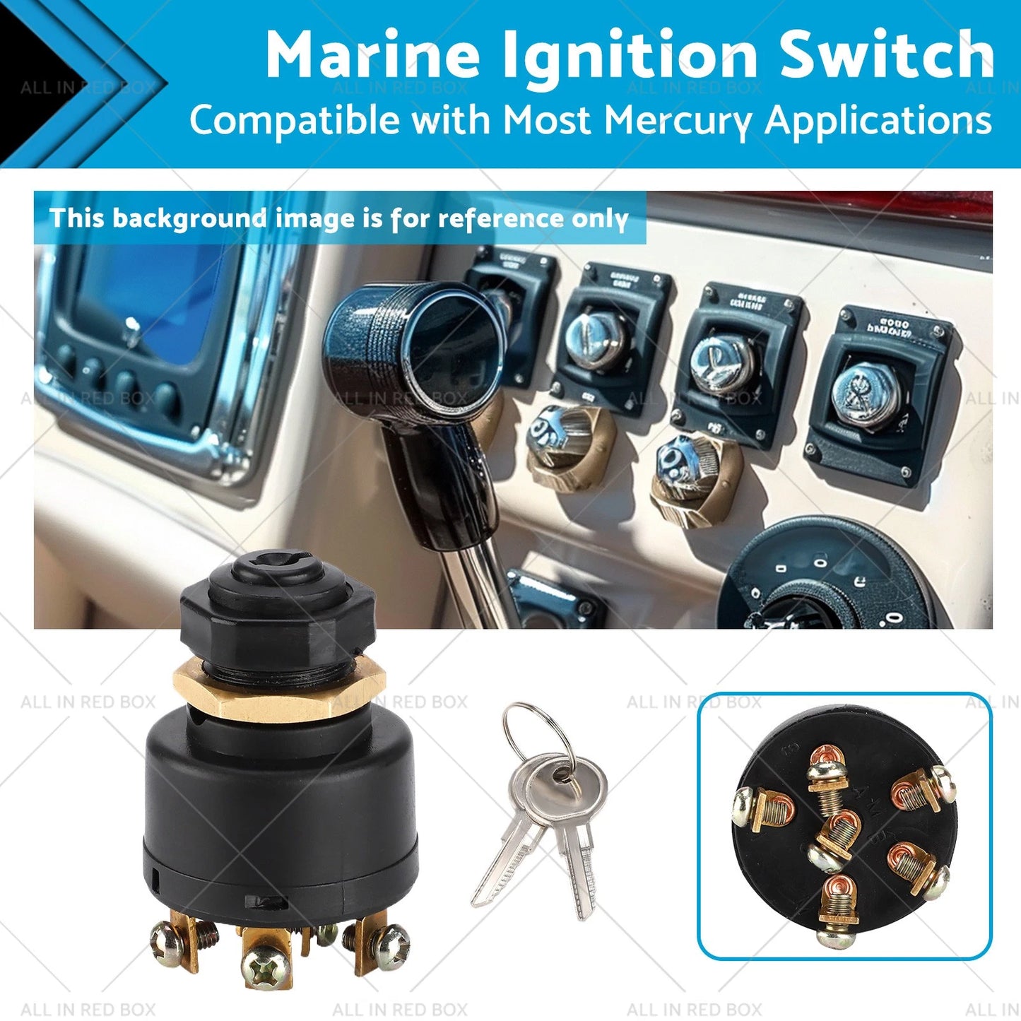Marine Ignition Switch for Mercury Applications (1987-2023)