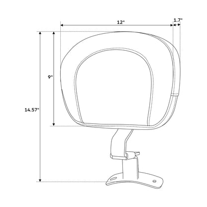 Driver Rider Backrest for Harley Touring Electra Road King Glide (2009-2023)