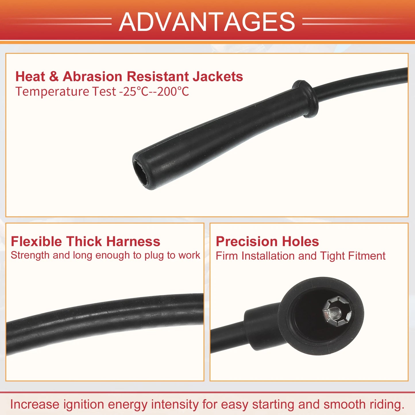 5 x Spark Plug Wire Ignition Coil Cables for Toyota 4Runner Pickup (1996-2002)