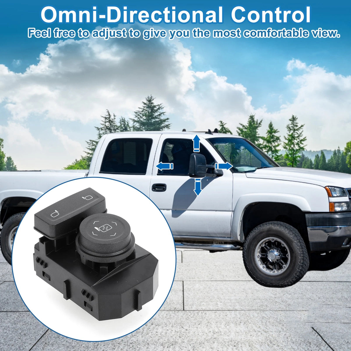 Car Mirror Switch for Chevrolet Silverado 1500 Suburban Tahoe Plastic Black
