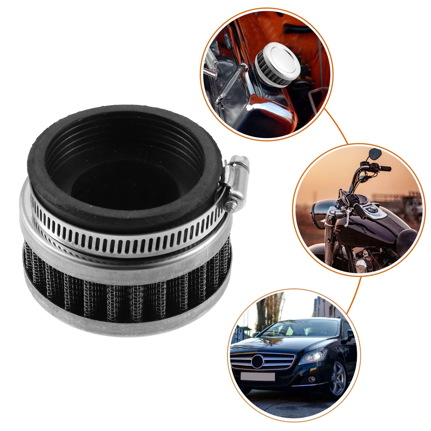Air Filter Cleaner Round Tapered 52-58mm for Motorcycle